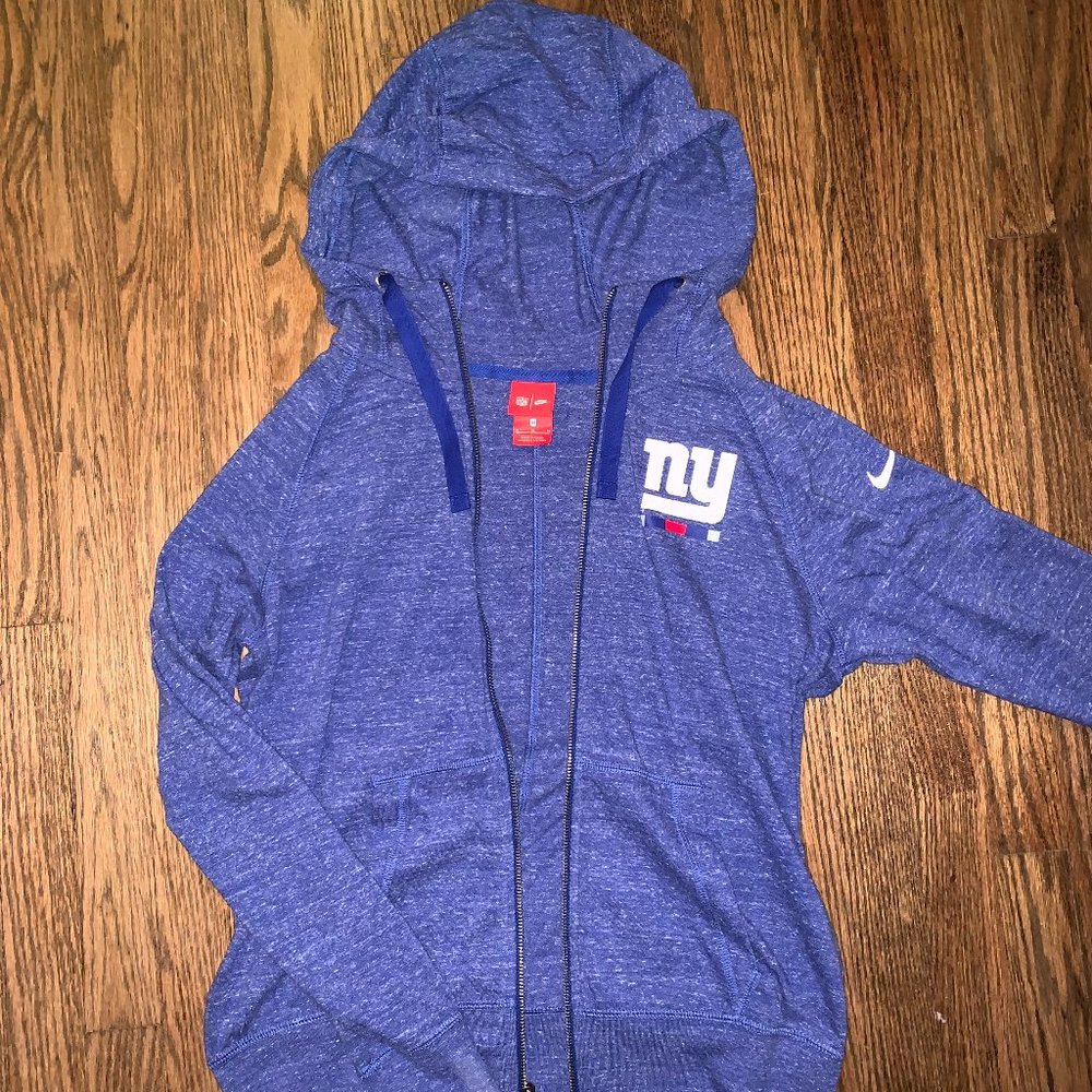 Women's Nike Royal New York Giants Gym Full-Zip Hoodie